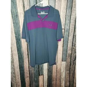 Under Armour Men's Polo Shirt  - Heat Gear - Gray & Purple Medium XL,  HeatGear